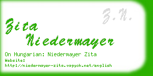 zita niedermayer business card